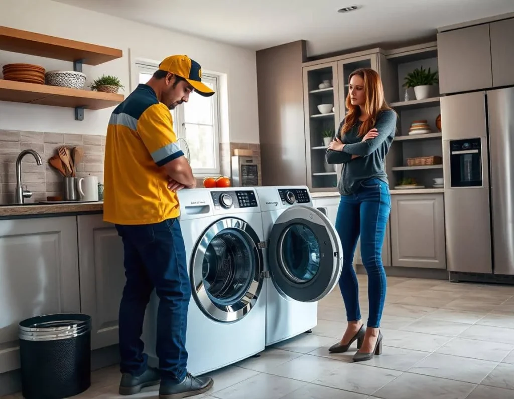 tecnico diagnosticando falla en lavadora whirlpool